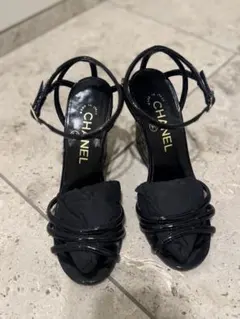 CHANEL シャネル サンダル 黒 早いもの勝ち！ - メルカリ