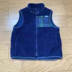 familiar フリースベスト ネイビー