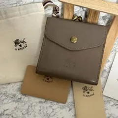 IL BISONTE イルビゾンテ　がま口　二つ折り財布　レザー