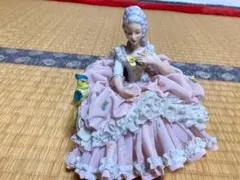 ドレスデン　レースドール　フォルクシュテット　陶器　人形　ドイツ　フィギュリン 陶器人形 特大 ドレスデン フィギュリン ドイツ フォルクシュテット 置物