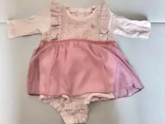 長袖ロンパース　milimiliロンパース　サイズ70 ピンク ベビー服