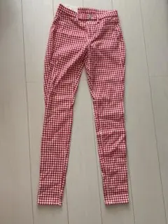 ユニクロ　チェックレギンスパンツ