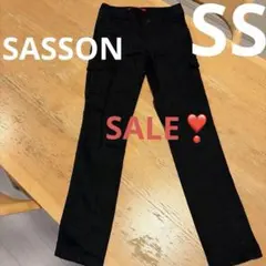 SALE❣️美品SASSON ブラックデニムSS日本製YKKジッパー6ポケットのサムネイル