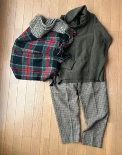 《100》まとめ売り　セットアップ　パンツ　ニット　センター　ストール