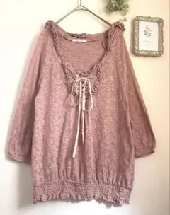 axes femme♡アクシーズ ファム♡トップス 総レース　フード付き　リボン