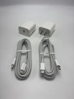 20W USB-C急速充電器 2個USB-Cケーブル2本 1.8m x2 セット
