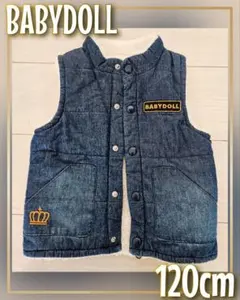 BABYDOLL♡リバーシブルベスト♡120cm♡デニム♡ボア♡