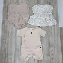 〈60〜70 〉テータテート ママラク フタフタ ロンパース