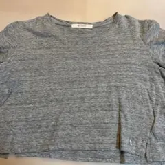 nano universeグレー クロップドTシャツ