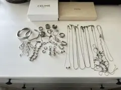 シルバーアクセサリーまとめ売り リング ネックレス ピアス グランジ y2k