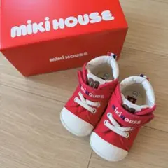 箱付き＊MIKI HOUSE 赤いベビーシューズ