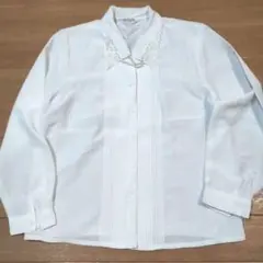 美品 ELLESSE レース付きホワイトシャツ ヴィンテージ