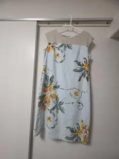 と*こ様 MAJUN ノースリーブ 花柄 トップス LLサイズのサムネイル