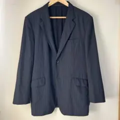 コムデギャルソン オム　シワ加工　ストライプ テーラードジャケット AD2017