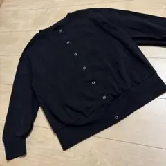 ジーユー　140 キッズ　カーディガン　羽織り　アウター　ボタン　ブラック