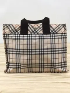 BURBERRY バーバリー ノバチェック柄 トートバッグ ハンドバッグ