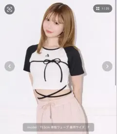 apres jour クロスリボンリンガーTシャツのサムネイル