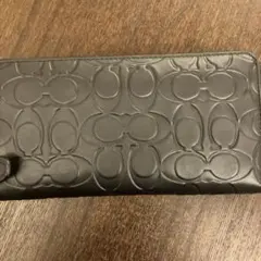 COACH ブラック レザー 長財布のサムネイル