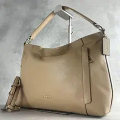 美品✨A4可 コーチ 2way ワンショルダーバッグ オールレザー ホーボー