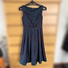 sybilla ノースリーブワンピース ダークグリーン