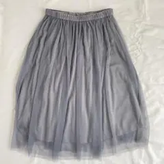 GU チュールスカート 2way グレー　XL LL
