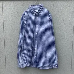 【ギャップ】L♡ギンガムチェック 長袖シャツ スリムフィット ボタンダウン