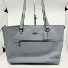 coach コーチ レザー ハンドバッグ トートバッグ 水色 A1333C8