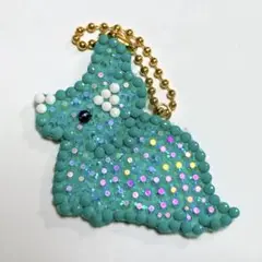 恐竜キーホルダー　トリケラトプス(緑)