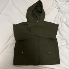 美品 GU フード付きマウンテンパーカー カーキー M