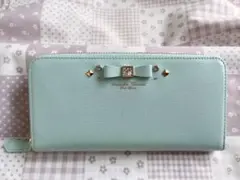 美品◆Samantha Thavasa ミントグリーン 長財布