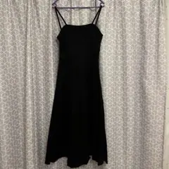 ブラック キャミワンピース ロングワンピース
