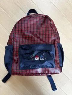 familiar ファミリア　 女の子　赤チェック　リュックサック 5.5L