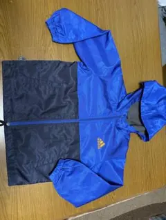 adidas フード付きジャケット 110cm 青黒