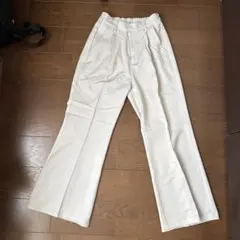 cussil/クシル　TRストレッチルーズシルエットハイウエストフレアパンツ