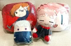 【美品】呪術廻戦 特大 ３キャラクター クッションとぬいぐるみセット