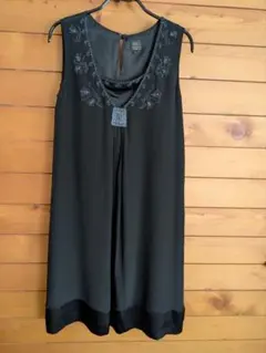 美品　トゥモローランド　ブラック SILKノースリーブ ワンピースサイズ1
