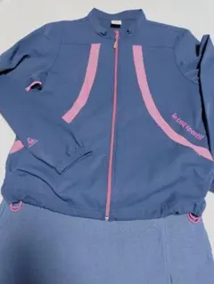 ルコック　薄手　ジャンバー　ブルゾン　ロゴマーク　ピンク　スタンドカラー
