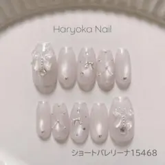 ネイルチップ　現品サイズオーダー　ワンホン　キルティング　ベージュ　量産型推し活