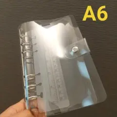 A6 シール帳 6穴 クリアバインダー 透明 ケース ファイル収納新品 匿名配送