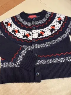 NEXT クリスマス柄 カーディガン XS ネイビー