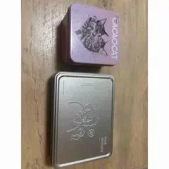 猫イラストの小型金属缶