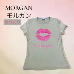 【激レア/Y2K】MORGAN モルガン リップ柄 グリッター Tシャツのサムネイル