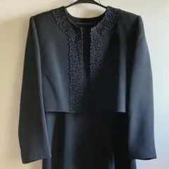 リユース品 ブラックフォーマル 礼服 2点セット 9号 レディース