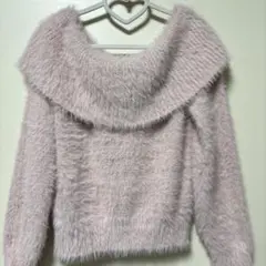 【clear/クリア】ピンク オフショル ニット セーター 長袖