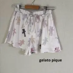 ジェラピケ gelato pique テディベア柄ショートパンツ ルームウェア