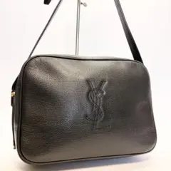イヴサンローラン ショルダーバッグ YSLロゴ レザー ブラック カメラバッグ