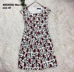 WEEKEND Max Mara マックスマーラ　ワンピース　40 総柄　膝丈のサムネイル