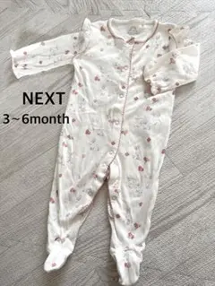 NEXT 3〜6ヶ月 ウサギ柄ロンパース