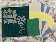 猫とイルカや星の風船のカッティングダイ