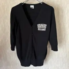 RODEO CROWNS　ロゴカーディガン7部丈 黒 M